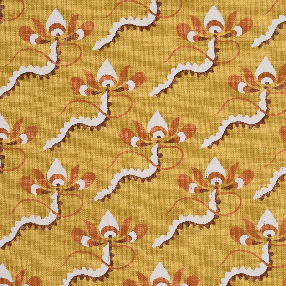 BOMBAY RAINBOW fabric MIMOSA color by Schumacher