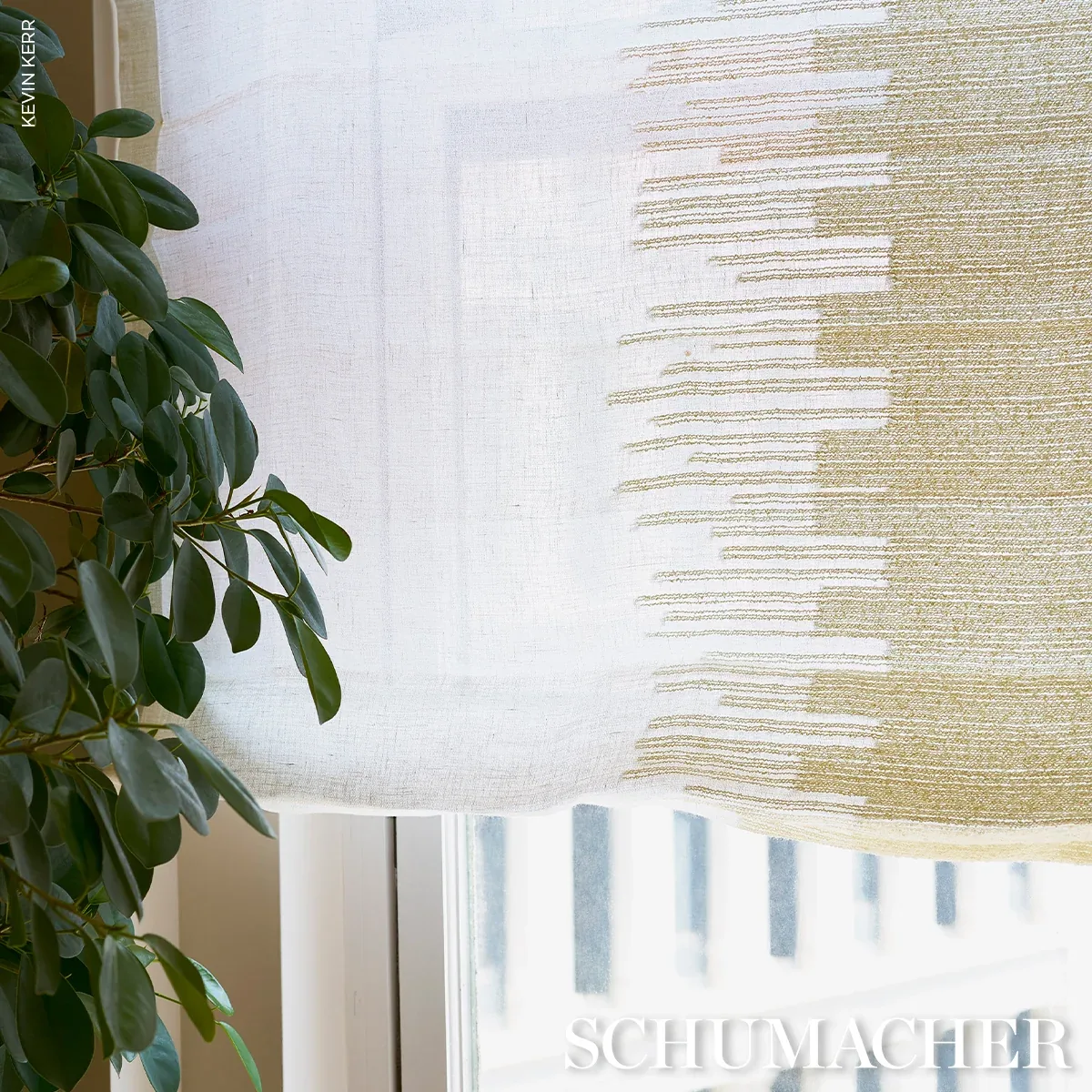 BONNEVILLE SHEER fabric IVORY color by Schumacher