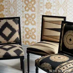 BORA BORA PRINT Fabric – LAVA BLACK | Schumacher | Wallpaper BORA BORA PRINT fabric LAVA BLACK color by Schumacher