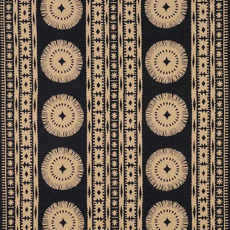 BORA BORA PRINT fabric LAVA BLACK color by Schumacher