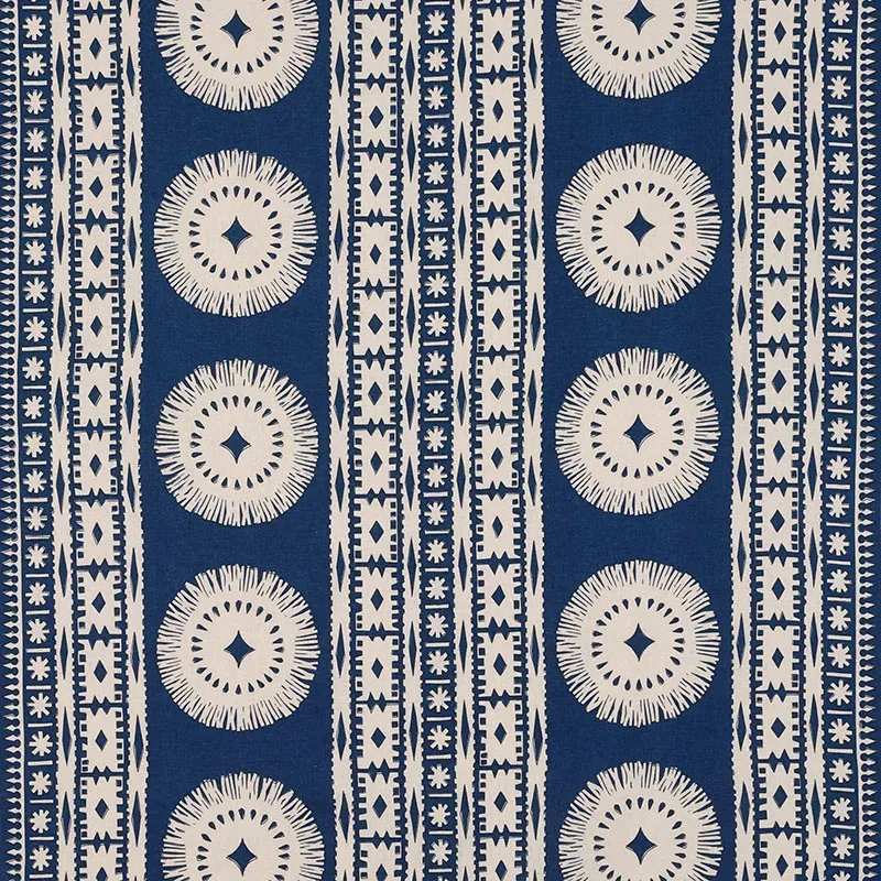 BORA BORA PRINT fabric MARINE color by Schumacher