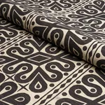 BORNEO SILK fabric BLACK color by Schumacher