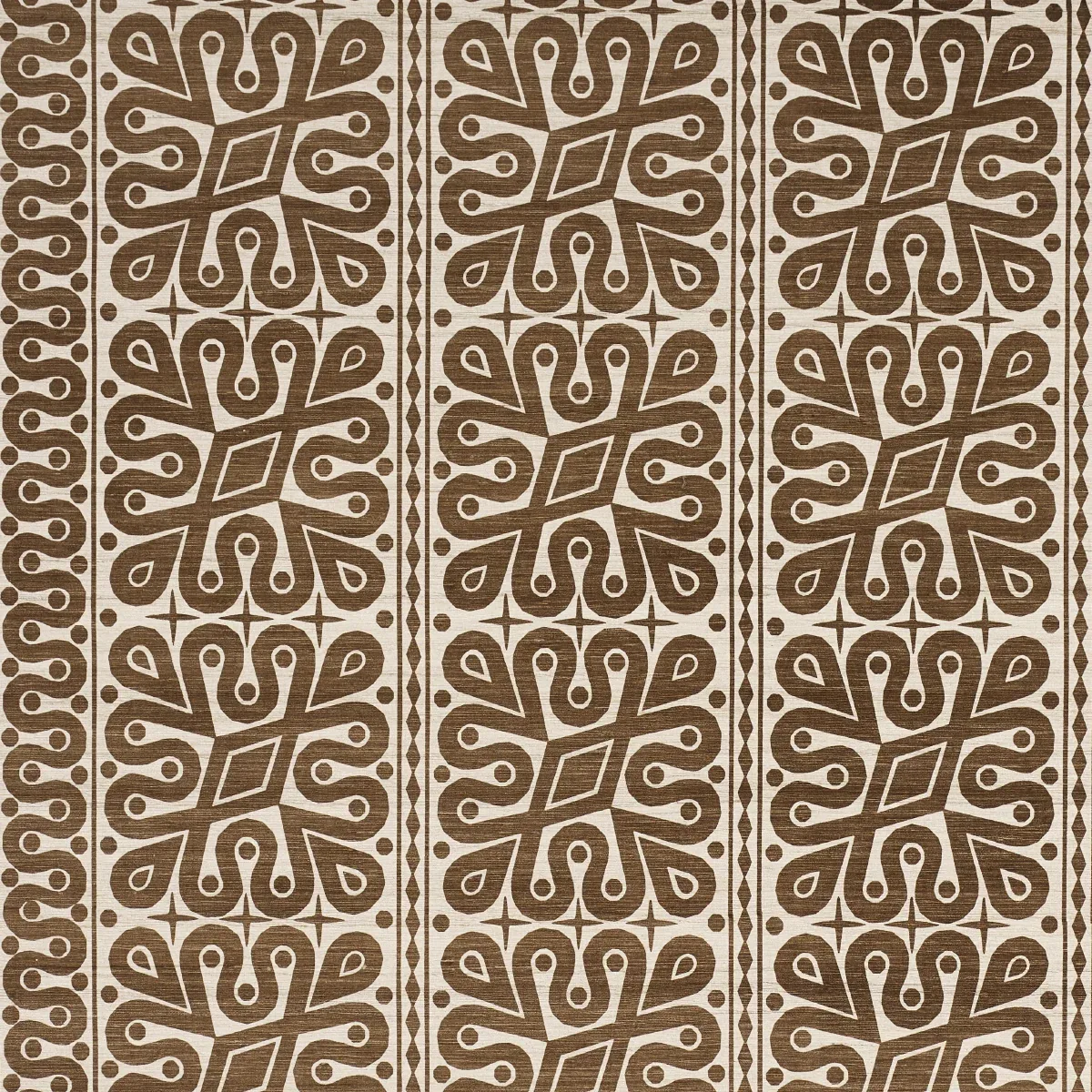 BORNEO SILK fabric BROWN color by Schumacher
