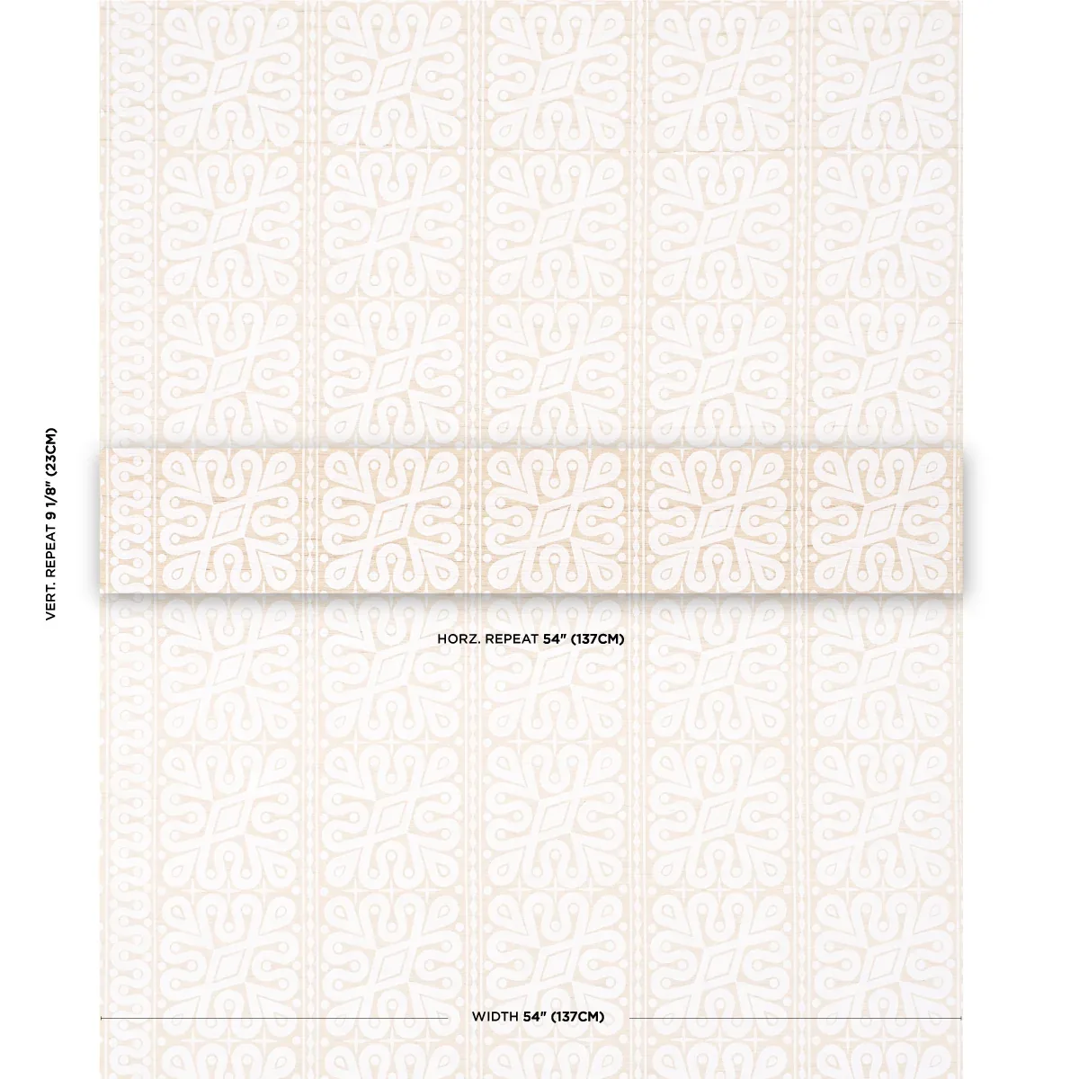 BORNEO SILK fabric WHITE color by Schumacher