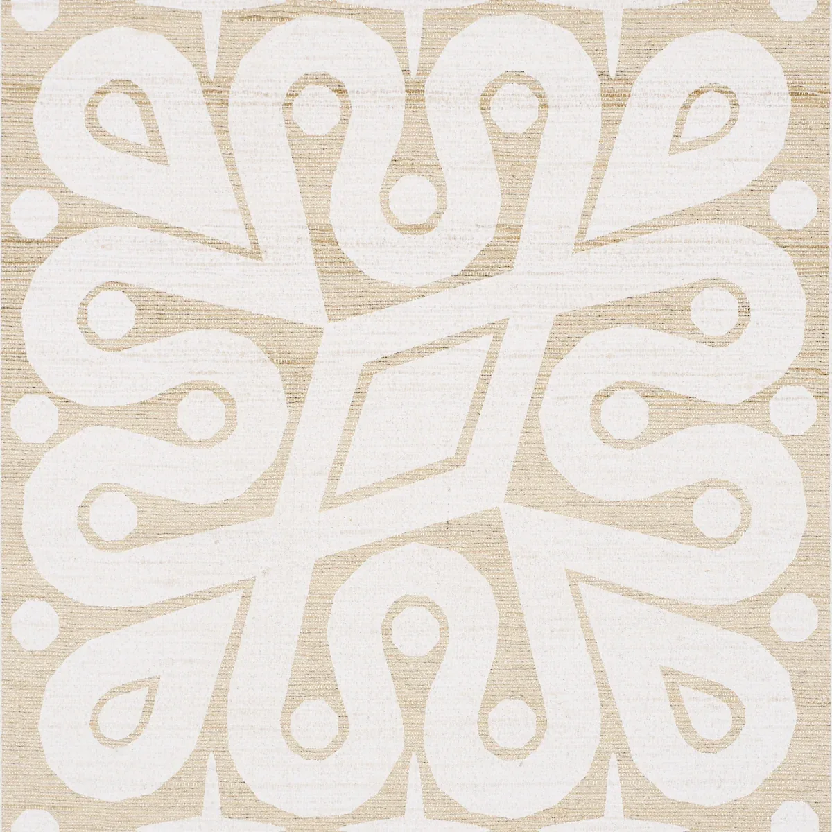 BORNEO SILK fabric WHITE color by Schumacher