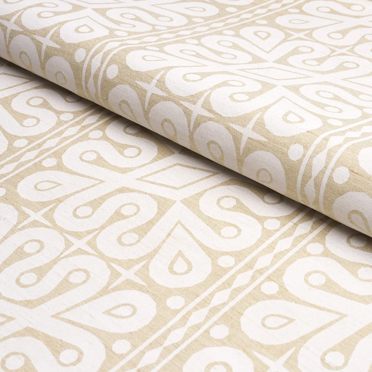 BORNEO SILK fabric WHITE color by Schumacher