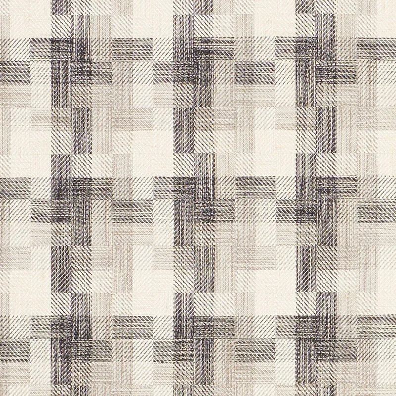 BORO PLAID fabric CHARCOAL color by Schumacher
