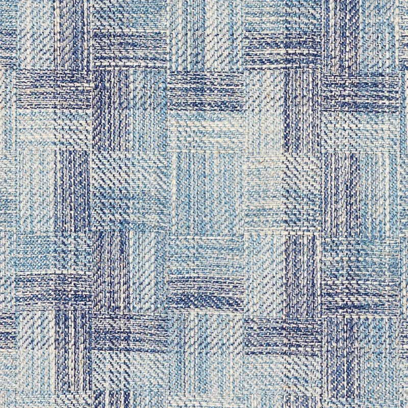 BORO PLAID Fabric – INDIGO | Schumacher | Wallpaper Twins BORO PLAID fabric INDIGO color by Schumacher