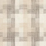 BORO PLAID fabric NATURAL color by Schumacher