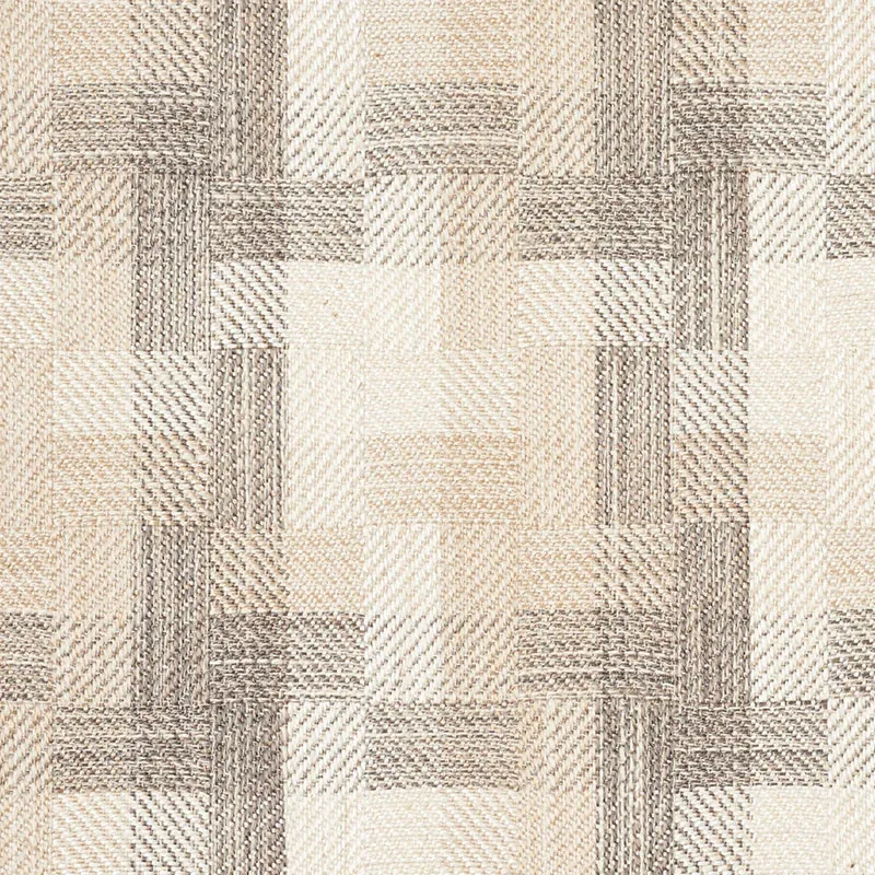 BORO PLAID fabric NATURAL color by Schumacher