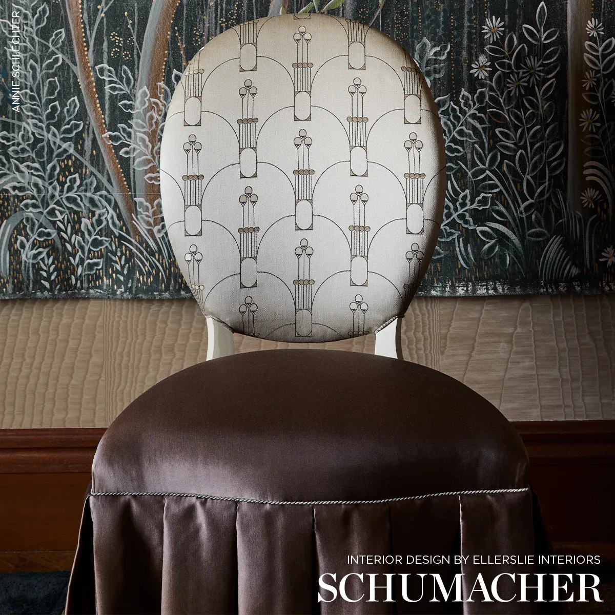 BOTTICELLI SILK TAFFETA Fabric – FOG | Schumacher | Wallpape BOTTICELLI SILK TAFFETA fabric FOG color by Schumacher
