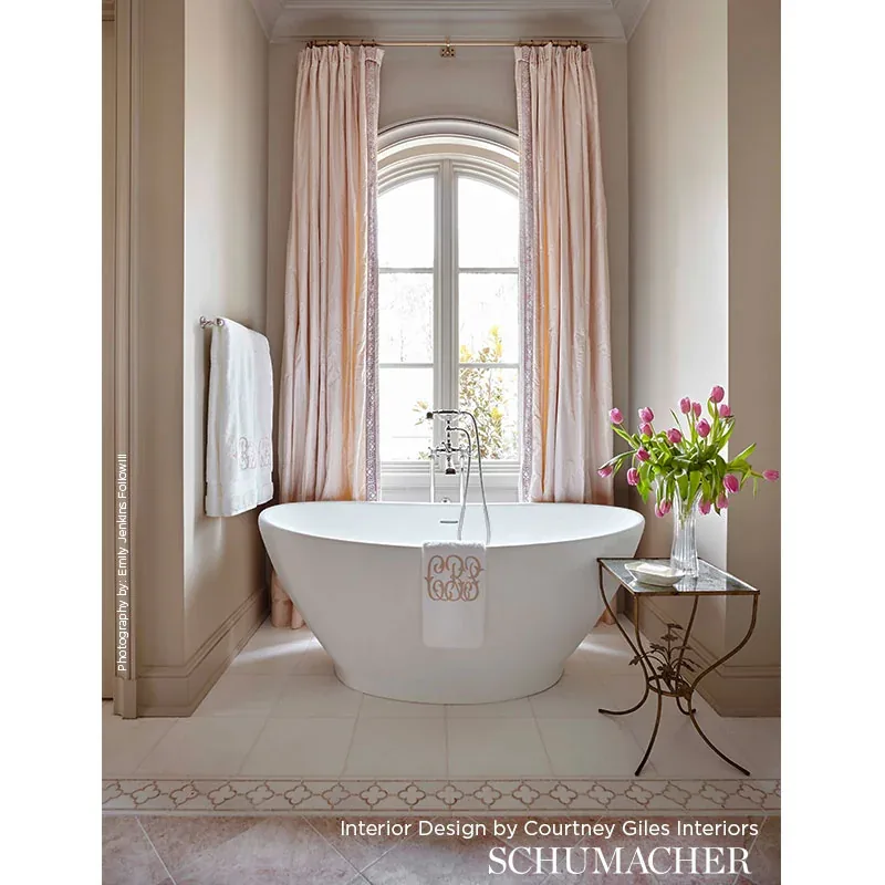 BOTTICELLI SILK TAFFETA Fabric – SHELL | Schumacher | Wallpa BOTTICELLI SILK TAFFETA fabric SHELL color by Schumacher