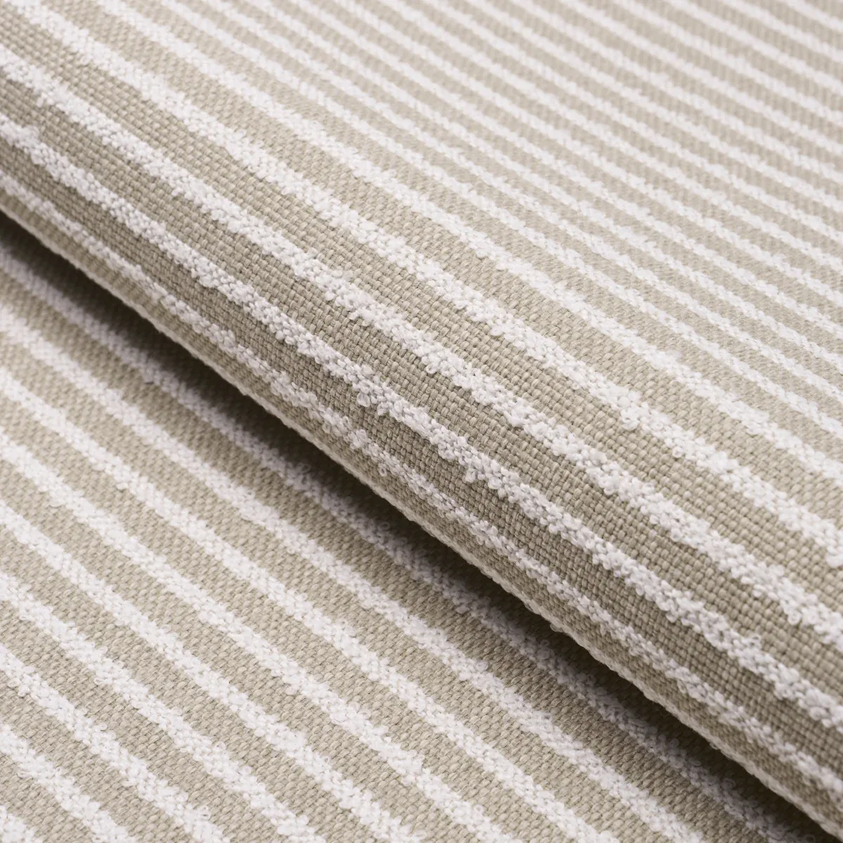 BOUCLÉ STRIPE INDOOR/OUTDOOR fabric FLAX color by Schumacher