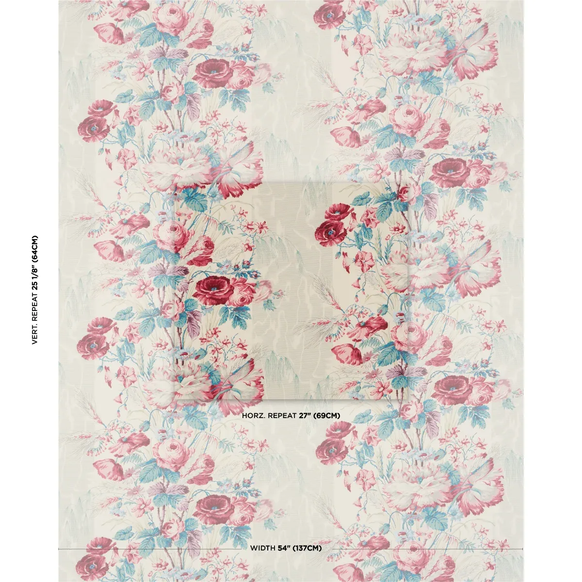 BOUGHTON HOUSE Fabric – ROUGE | Schumacher | Wallpaper Twins BOUGHTON HOUSE fabric ROUGE color by Schumacher