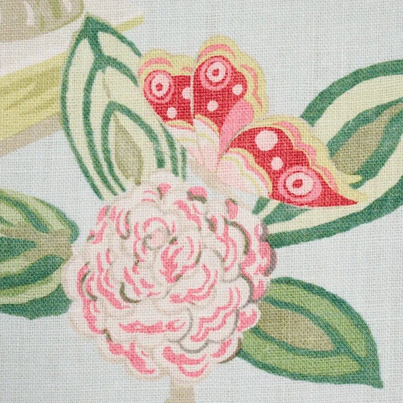 BOUQUET CHINOIS Fabric – SKY | Schumacher | Wallpaper Twins BOUQUET CHINOIS fabric SKY color by Schumacher