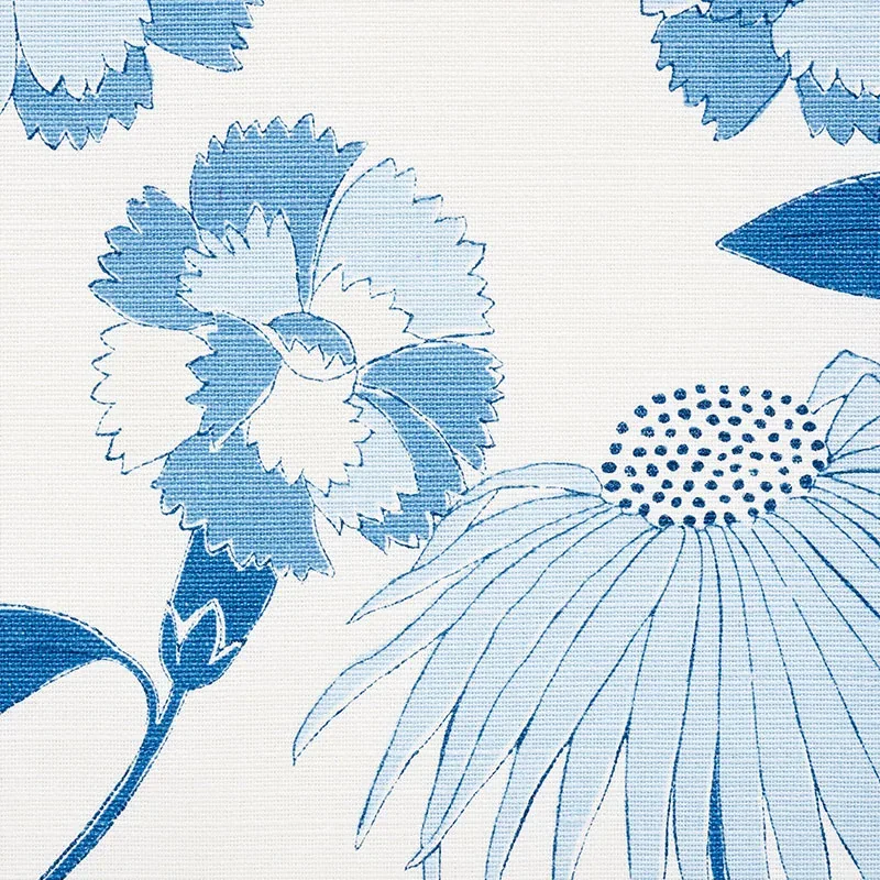 BOUQUET TOSS Fabric – AFTERNOON BLUE | Schumacher | Wallpape BOUQUET TOSS fabric AFTERNOON BLUE color by Schumacher
