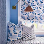 BOUQUET TOSS Fabric – AFTERNOON BLUE | Schumacher | Wallpape BOUQUET TOSS fabric AFTERNOON BLUE color by Schumacher