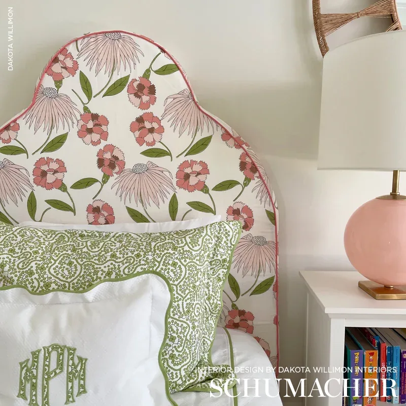 BOUQUET TOSS fabric FAWN color by Schumacher
