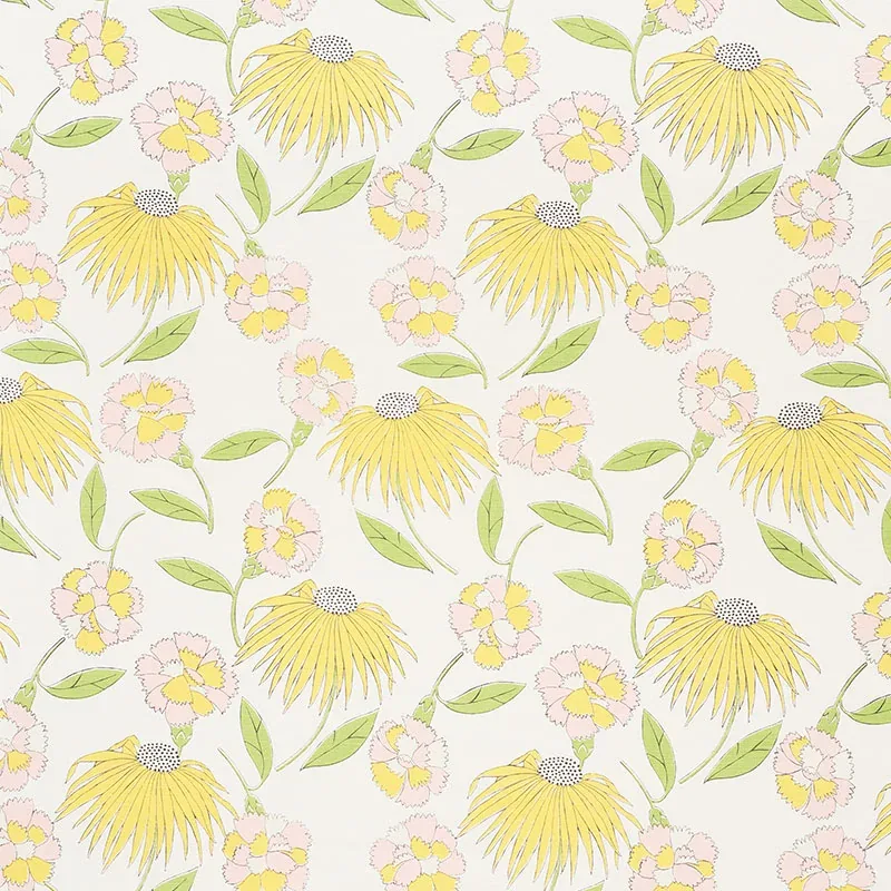 BOUQUET TOSS fabric PINK LEMONADE color by Schumacher