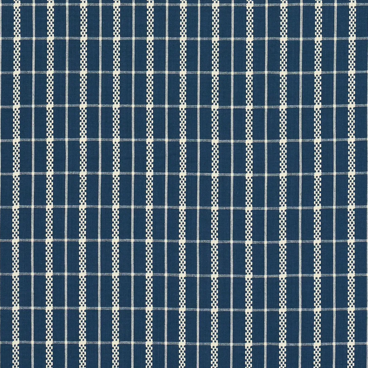 BOYD CHECK Fabric – INDIGO | Schumacher | Wallpaper Twins BOYD CHECK fabric INDIGO color by Schumacher