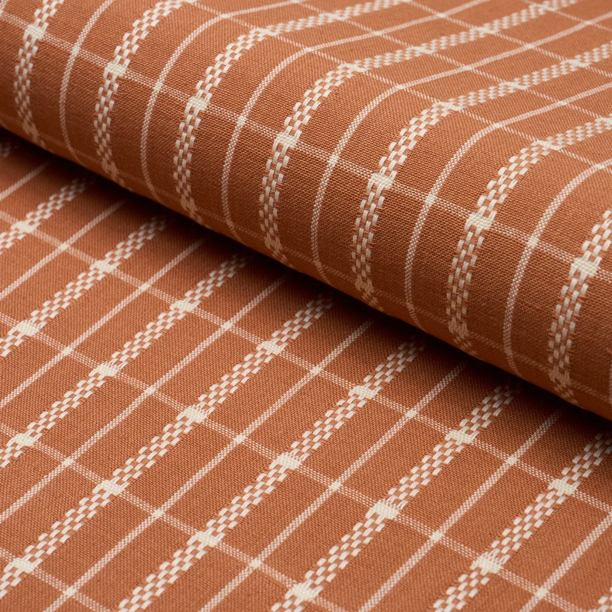 BOYD CHECK fabric SPICE color by Schumacher