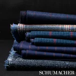 BOYD WOOL PINSTRIPE Fabric – NAVY | Schumacher | Wallpaper T BOYD WOOL PINSTRIPE fabric NAVY color by Schumacher