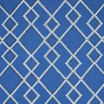 BRANSON EMBROIDERY Fabric – BLUE | Schumacher | Wallpaper Tw BRANSON EMBROIDERY fabric BLUE color by Schumacher