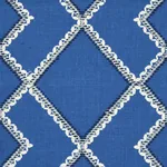 BRANSON EMBROIDERY Fabric – BLUE | Schumacher | Wallpaper Tw BRANSON EMBROIDERY fabric BLUE color by Schumacher
