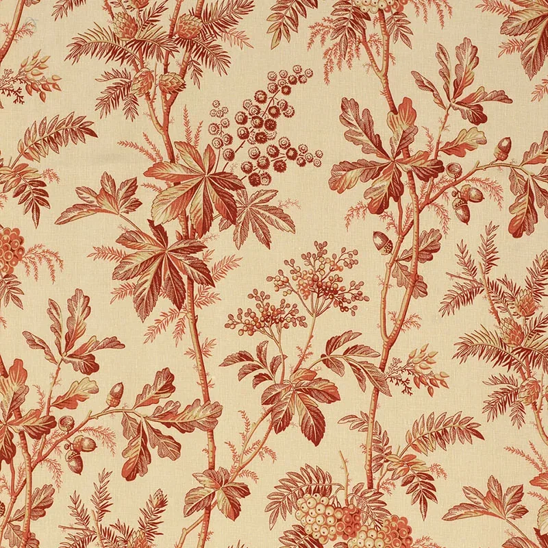 BRANTWOOD VINE fabric CURRANT color by Schumacher