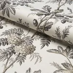 BRANTWOOD VINE Fabric – GRAPHITE | Schumacher | Wallpaper Tw BRANTWOOD VINE fabric GRAPHITE color by Schumacher