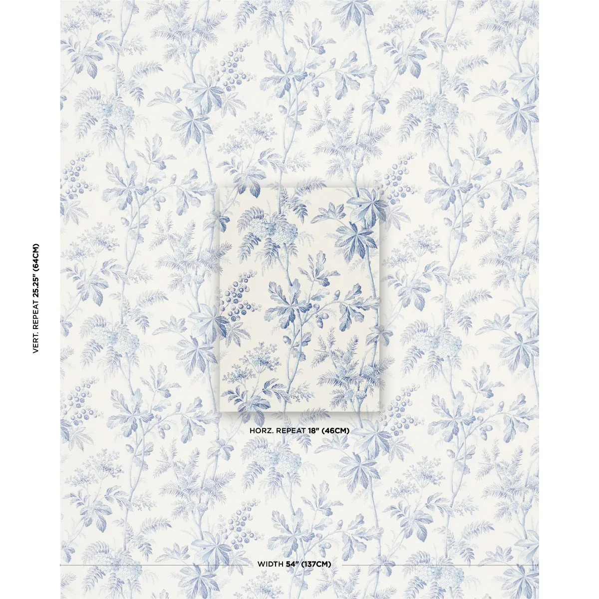 BRANTWOOD VINE Fabric – PORCELAIN | Schumacher | Wallpaper T BRANTWOOD VINE fabric PORCELAIN color by Schumacher