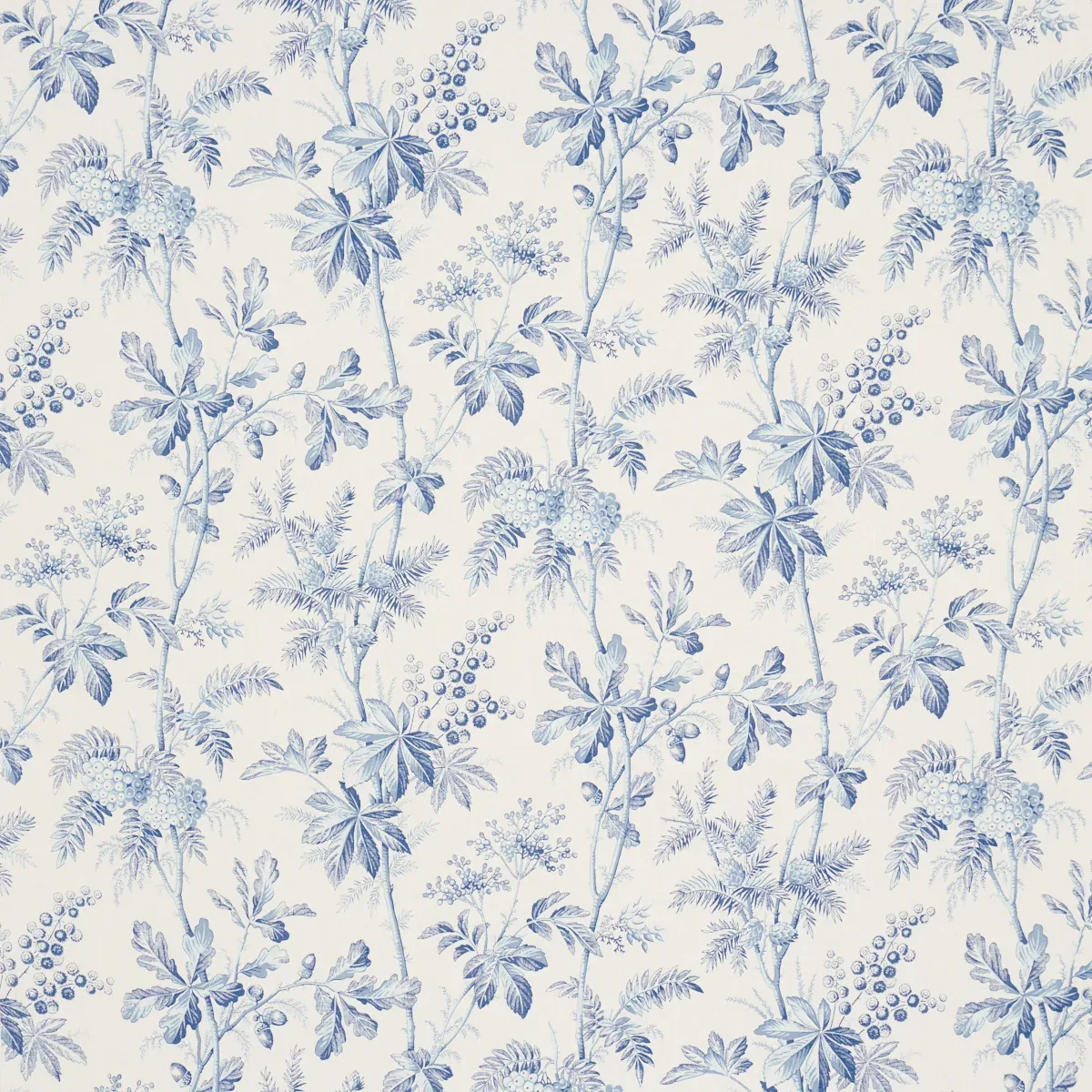 BRANTWOOD VINE fabric PORCELAIN color by Schumacher
