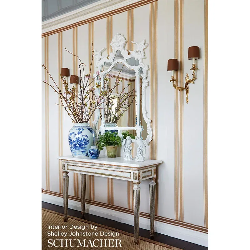 BRENTWOOD STRIPE fabric COBALT color by Schumacher