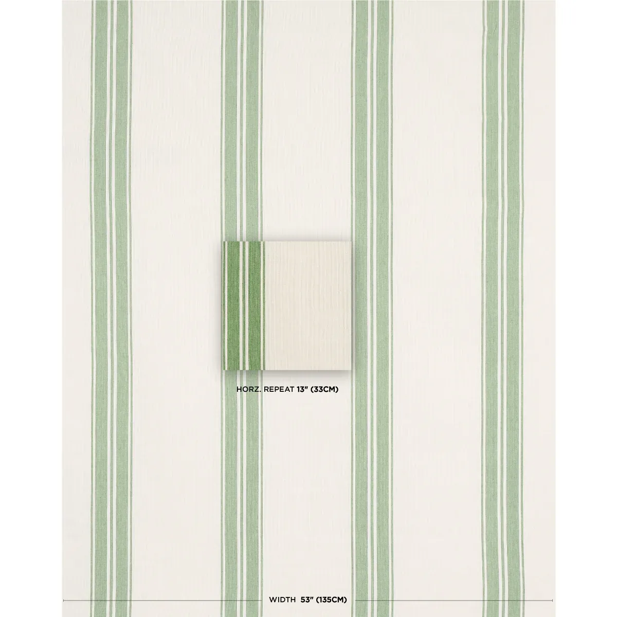BRENTWOOD STRIPE Fabric – LEAF GREEN | Schumacher | Wallpape BRENTWOOD STRIPE fabric LEAF GREEN color by Schumacher