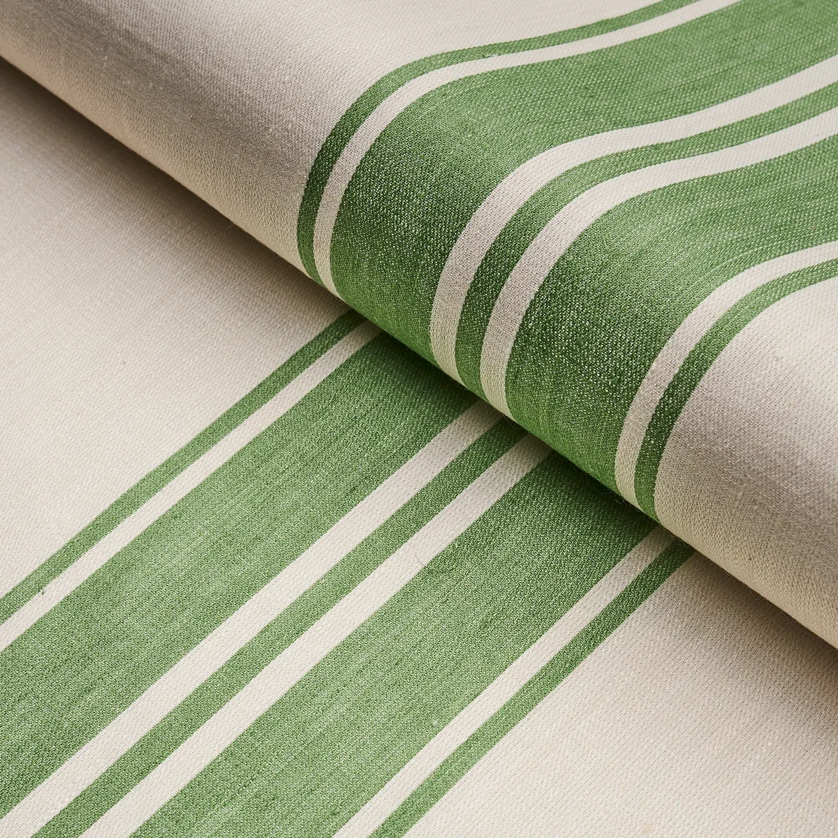 BRENTWOOD STRIPE Fabric – LEAF GREEN | Schumacher | Wallpape BRENTWOOD STRIPE fabric LEAF GREEN color by Schumacher