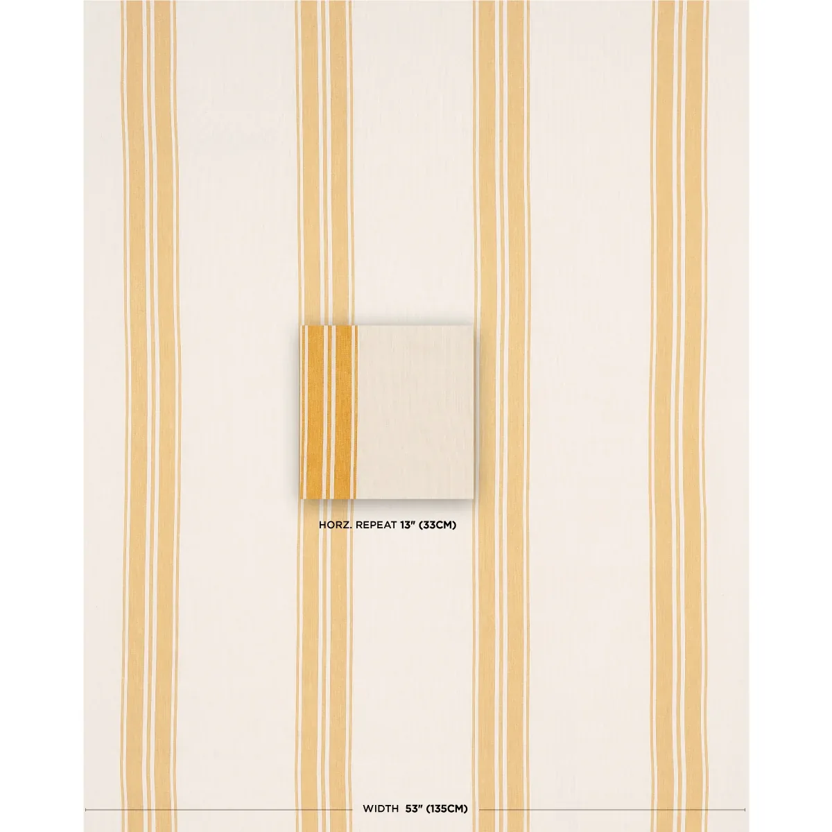 BRENTWOOD STRIPE Fabric – YELLOW | Schumacher | Wallpaper Tw BRENTWOOD STRIPE fabric YELLOW color by Schumacher