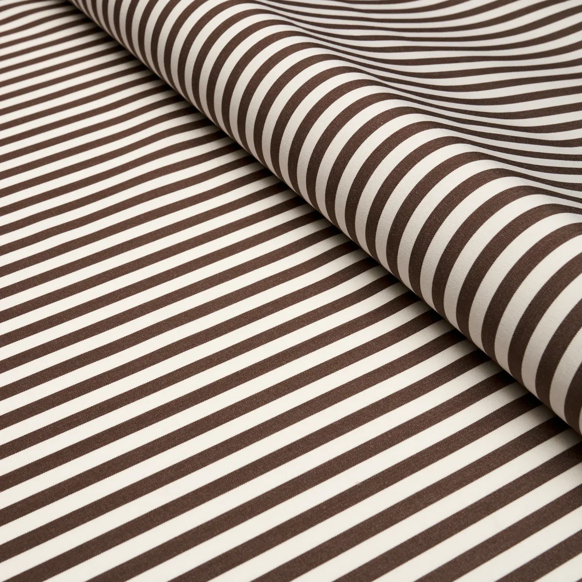 BRIGITTE STRIPE fabric BROWN color by Schumacher