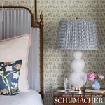 BRIGITTE STRIPE Fabric – SKY | Schumacher | Wallpaper Twins BRIGITTE STRIPE fabric SKY color by Schumacher