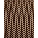 BROKEN CHEVRON CUT VELVET Fabric – BROWN ON CAMEL | Schumach BROKEN CHEVRON CUT VELVET fabric BROWN ON CAMEL color by Schumacher