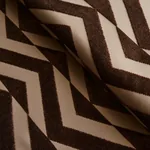 BROKEN CHEVRON CUT VELVET Fabric – BROWN ON CAMEL | Schumach BROKEN CHEVRON CUT VELVET fabric BROWN ON CAMEL color by Schumacher