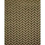 BROKEN CHEVRON CUT VELVET fabric OLIVE ON KHAKI color by Schumacher