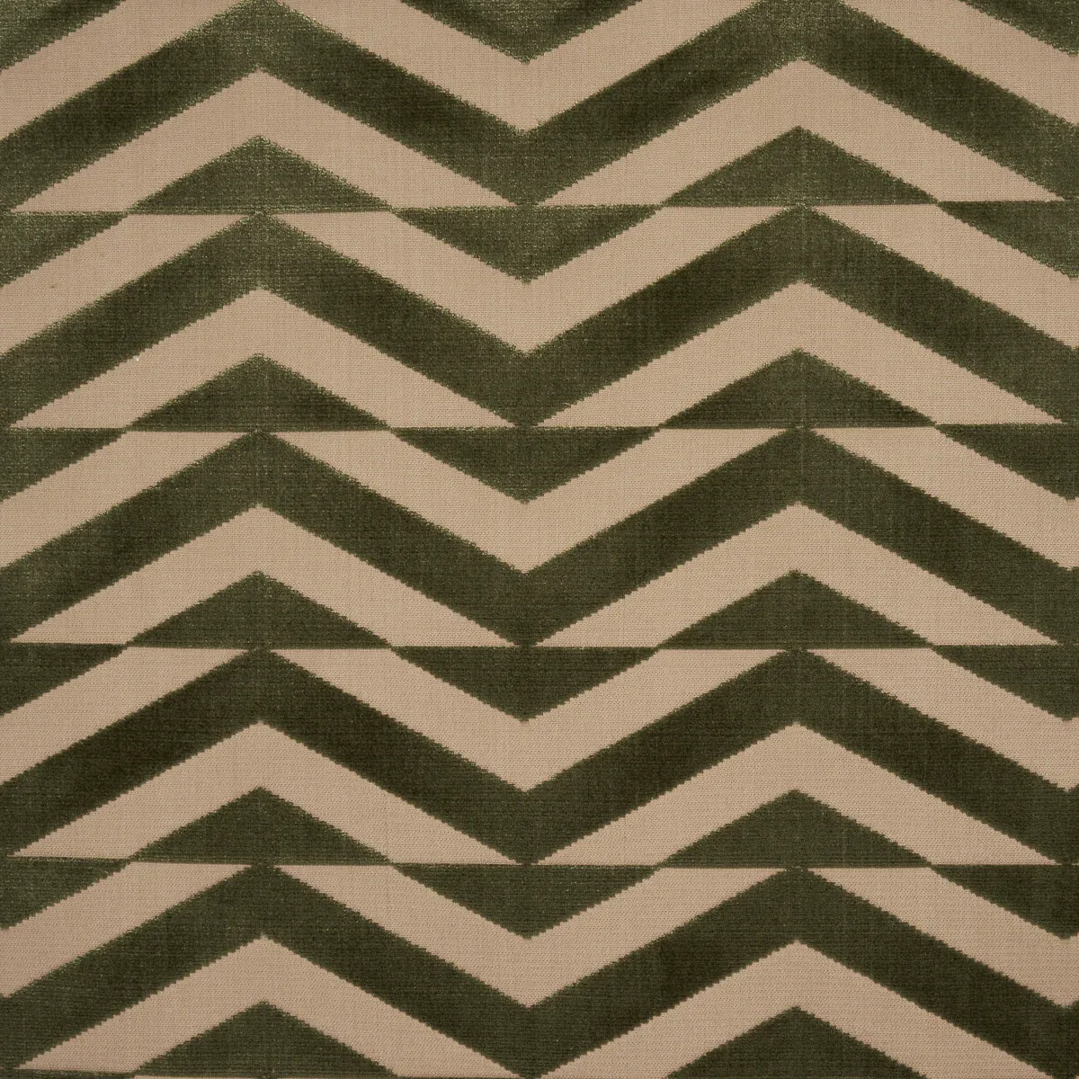 81812 | BROKEN CHEVRON CUT VELVET – OLIVE ON KHAKI