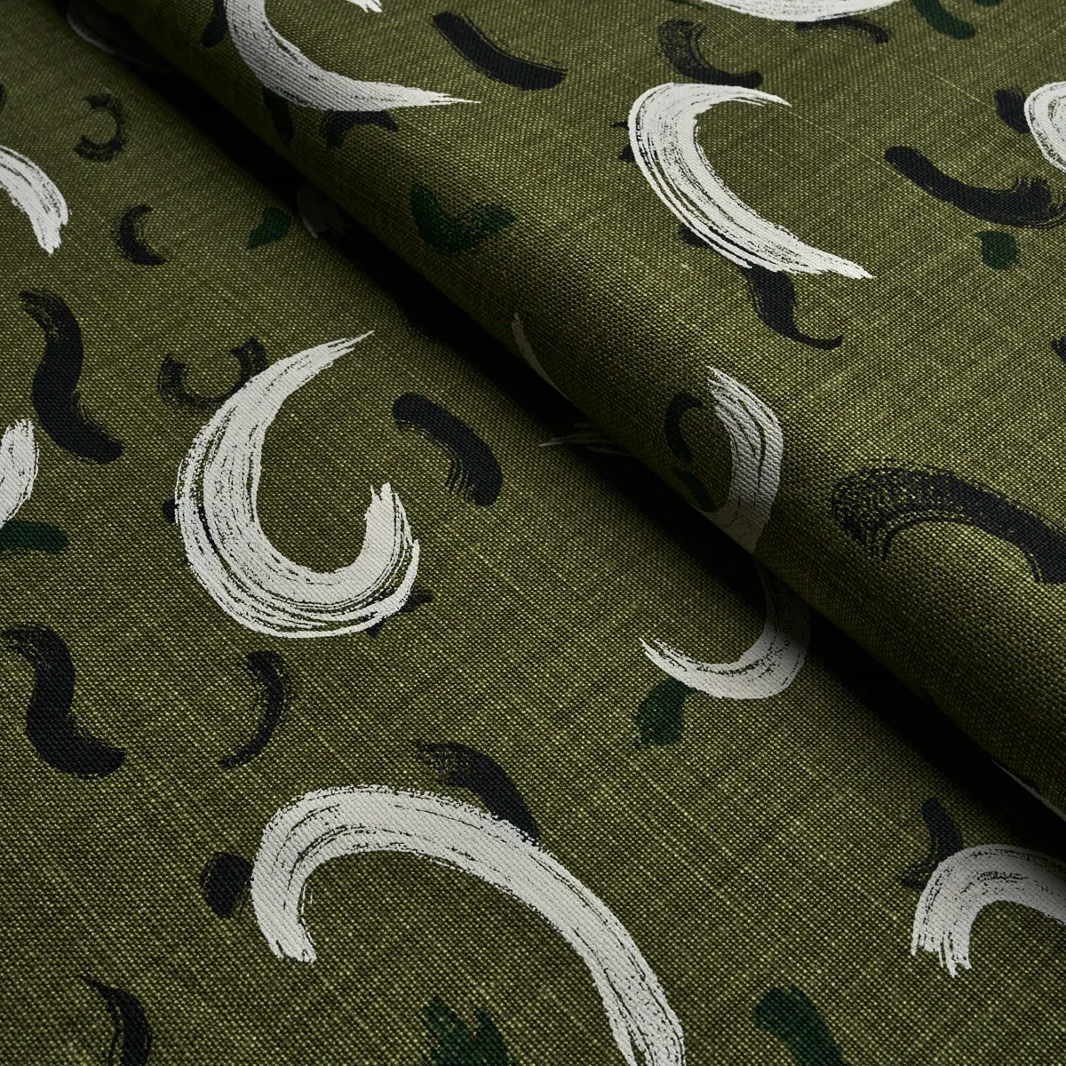 BRUSHMARK fabric OLIVE color by Schumacher