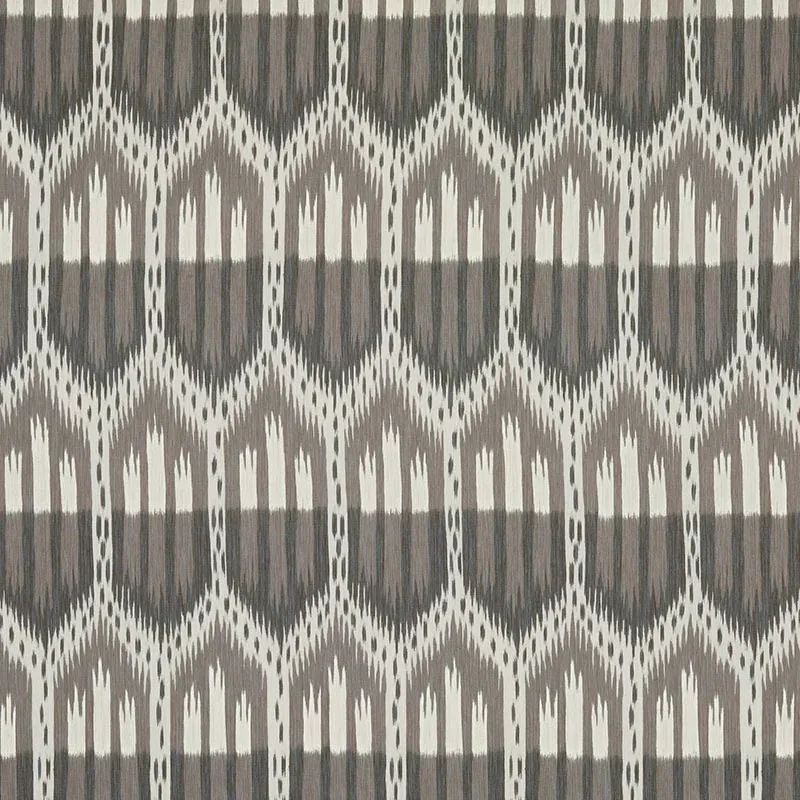 BUKHARA IKAT fabric LINEN color by Schumacher