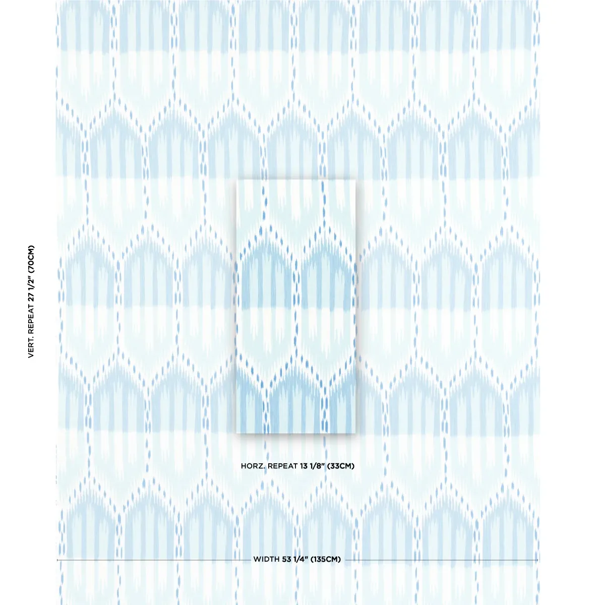 BUKHARA IKAT Fabric – SKY AND AQUA | Schumacher | Wallpaper BUKHARA IKAT fabric SKY AND AQUA color by Schumacher