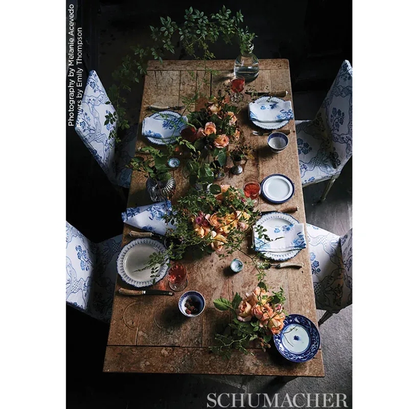 BUNNY Fabric – DELFT | Schumacher | Wallpaper Twins BUNNY fabric DELFT color by Schumacher