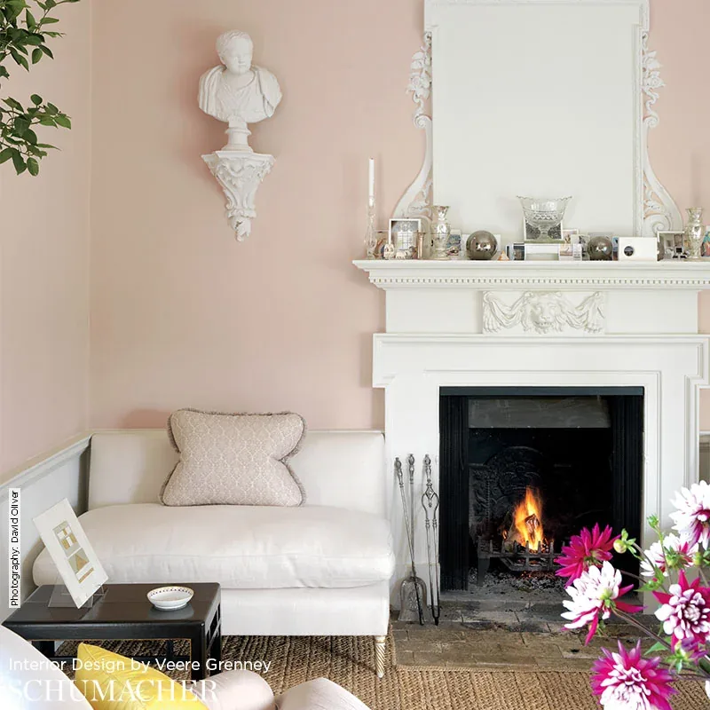 BURLEY fabric PINK color by Schumacher
