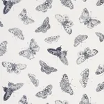 BURNELL BUTTERFLY fabric BLACK color by Schumacher
