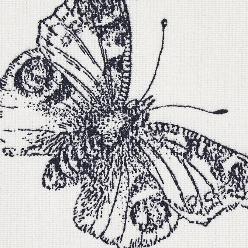 BURNELL BUTTERFLY fabric BLACK color by Schumacher