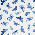 BURNELL BUTTERFLY fabric BLUE color by Schumacher